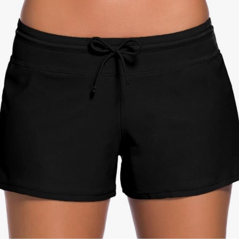 Aleumdr 3" Waistband Swimsuit Bottom Boy Shorts Boardshorts Built in Panty new‎